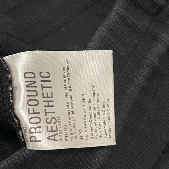 Profound Aesthetic Mens jogging PRFND Tape Track Sweatpants Black small - Picture 7 of 13